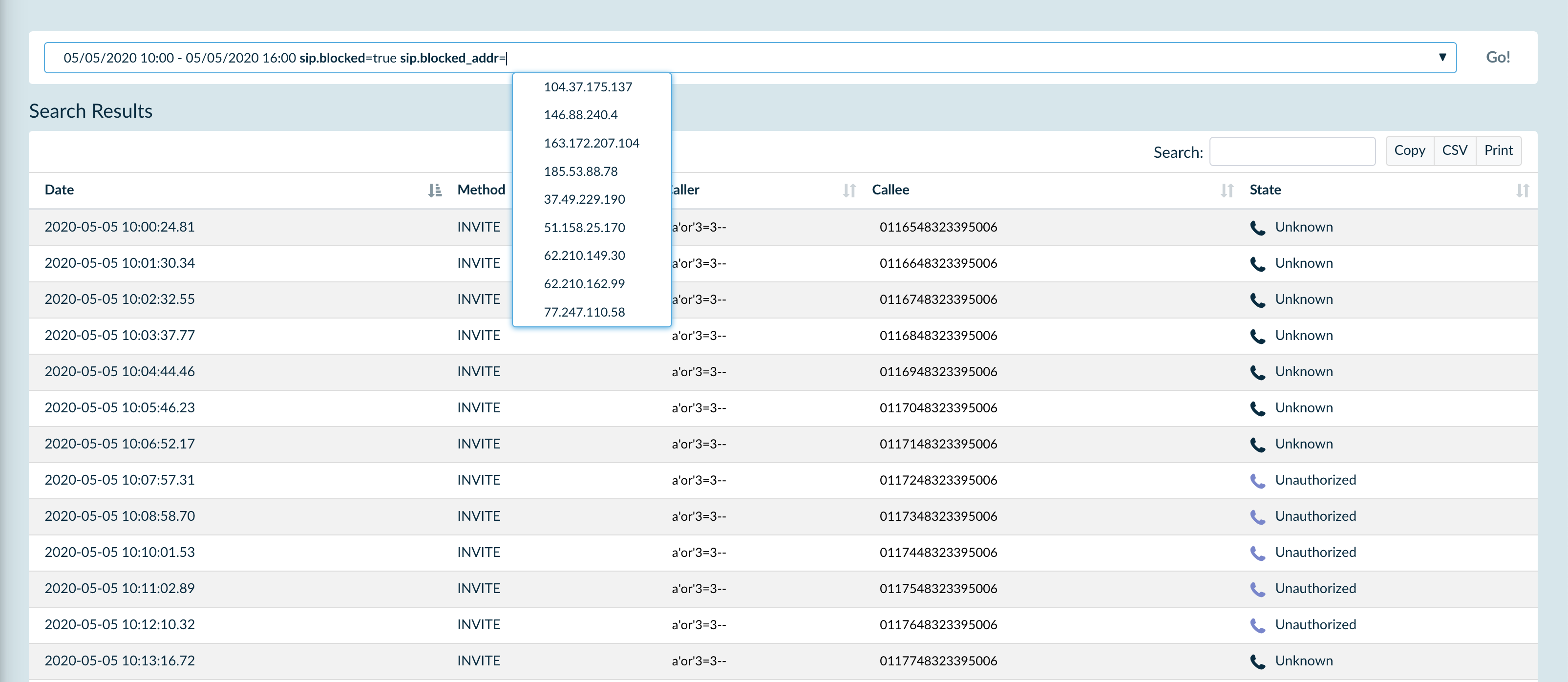 php isset ip from list of bad ips